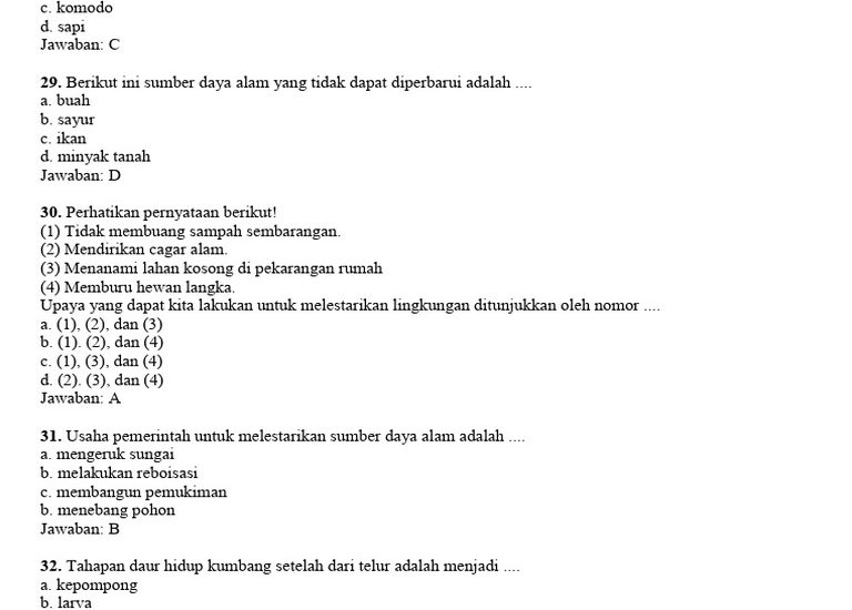 10 Contoh Soal IPA Kelas 4 Subtema Kebiasaan Sehatku yang Sering Keluar Saat Ujian 2026
