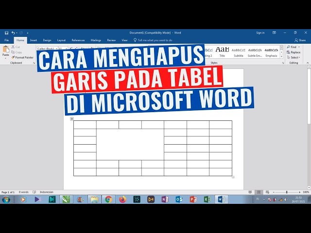 Cara Mudah dan Cepat Menghilangkan Tabel di Microsoft Word