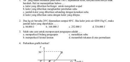 Soal Suhu Dan Perubahan Kelas 7 Tulisan