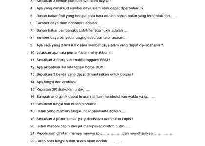 7 Rahasia Sukses Ujian dengan Contoh Soal IPA Kelas 4 Tentang Sumber Daya Alam Terbaru
