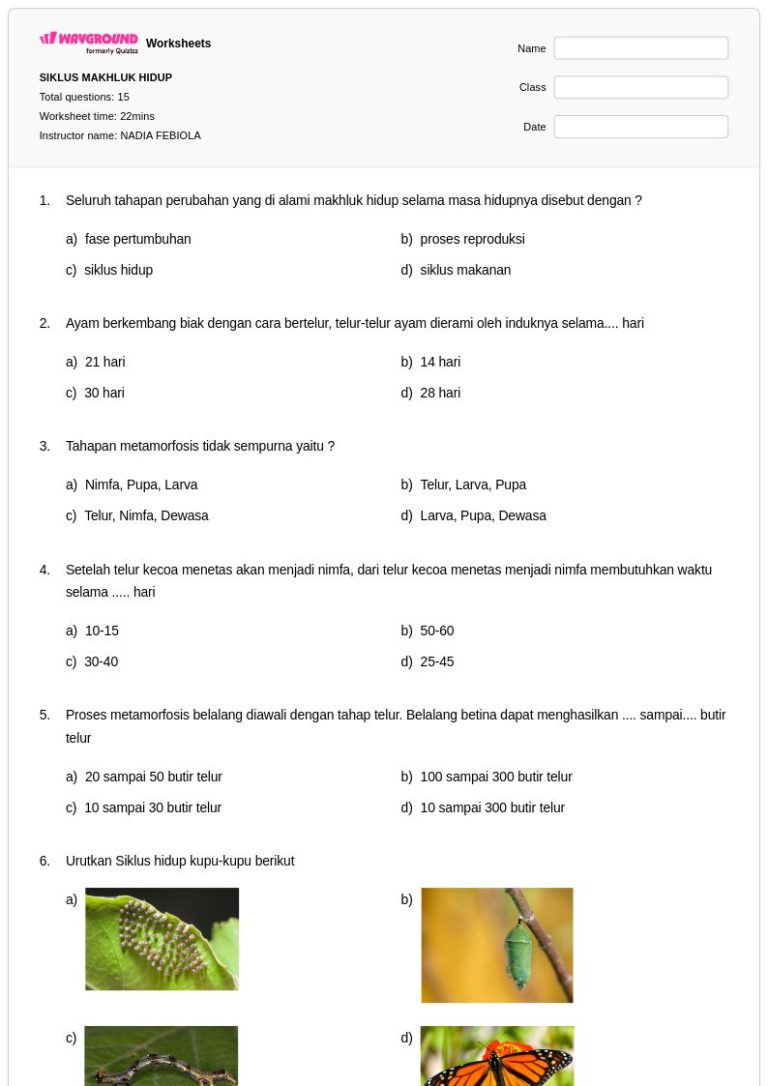 contoh soal ipa kelas 4 siklus hewan level kognitif c4