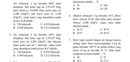 Soal Suhu Dan Perubahan Kelas 7 Tulisan