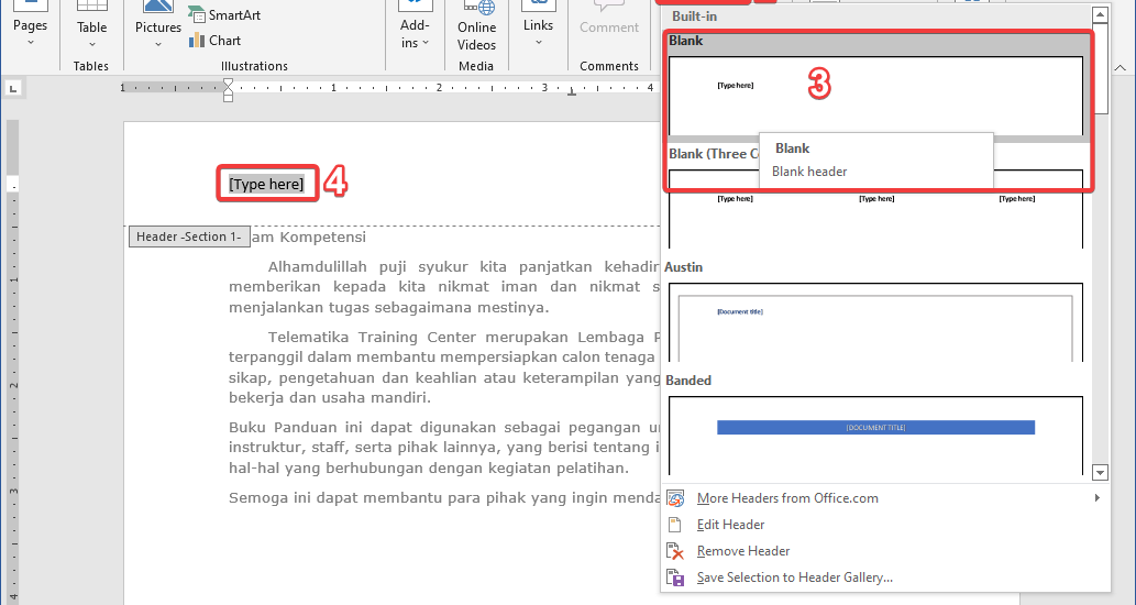 3 Trik Rahasia Cara Menaikkan Header di Word Agar Halaman Tanpa Cover Jadi Rapi Tahun 2026