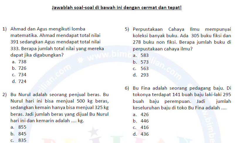 Menguasai Dunia Angka Panduan Lengkap Soal Cerita Matematika Kelas 4