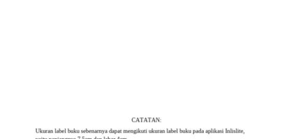 Ukuran dan Contoh Label Buku Perpustakaan PDF