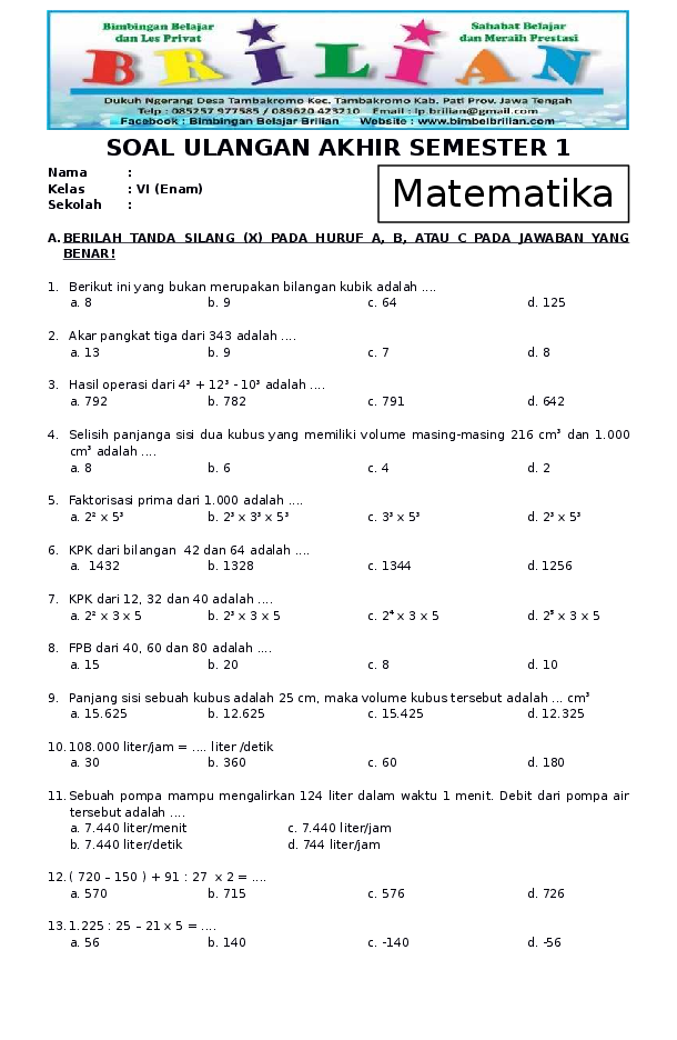 Soal Matematika Kelas 2 Sd Semester 1 Kurikulum 2013 Dalchaebi Soal Matematika Kelas 2 Sd Semester 1 Kurikulum 2013 Dalchaebi