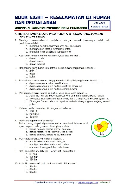 Soal Kelas 2 Tema 8 Subtema 2 - Soal Ulangan Harian Tematik Kelas 2