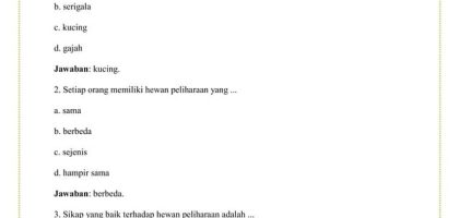 contoh soal tematik kelas 3 tema 2 subtema 1