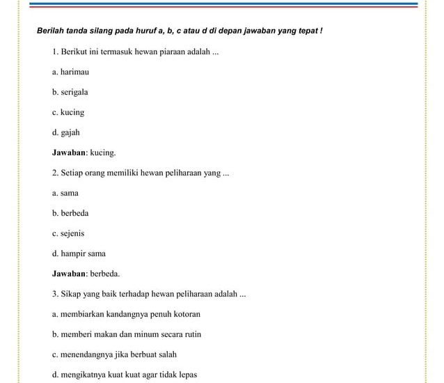 5 Fakta Mengejutkan Soal Tematik Kelas 2 Tema 2 yang Wajib Tahu Orang Tua