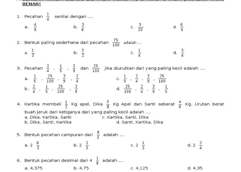 5 Latihan Soal Matematika Kelas 2 SD Semester 2 Siap Cetak, Wajib Tahu Sebelum Ujian