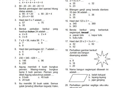 5 Soal Matematika Semester 2 Kelas 4 yang Sering Muncul di Ujian, Wajib Tahu Polanya