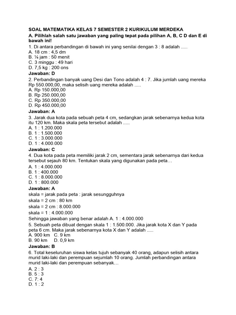 7 Fakta Mengejutkan Soal Matematika Kelas 7 Semester 2 yang Selama Ini Salah Dipahami