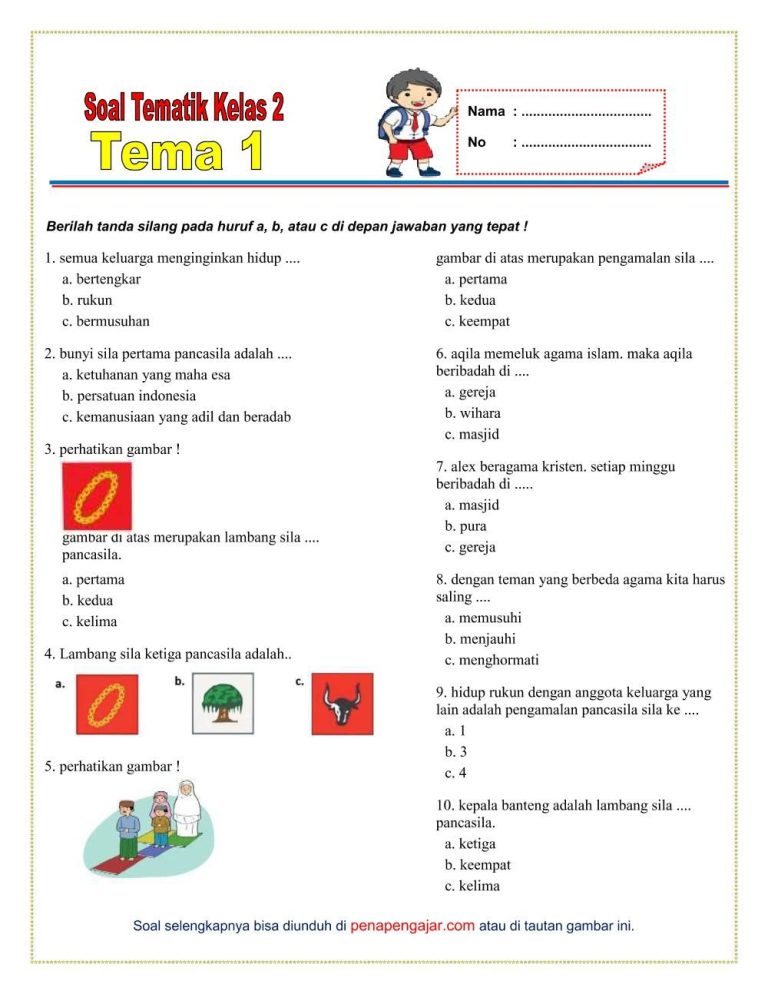 Akhirnya Terungkap 5 Rahasia Soal Tematik Kelas 2 SD Semester 2 Kurikulum 2013 yang Wajib Diketahui