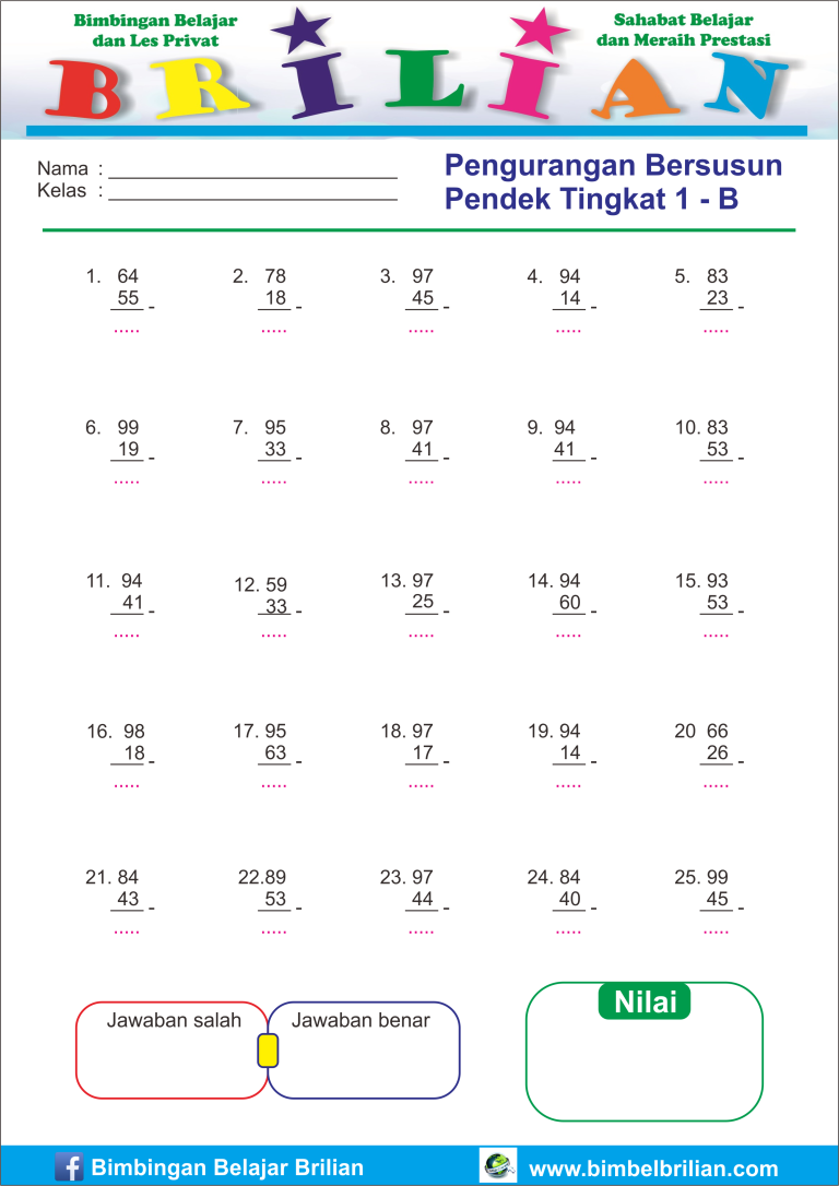 Belajar Soal Pengurangan Bersusun Kelas 2 SD Ternyata Ada Trik Jitu Ini