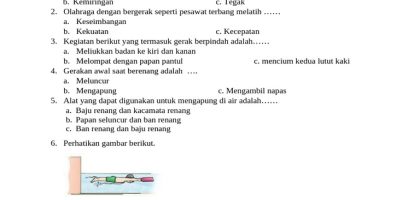 Soal UTS PJOK Kelas 2 Semester 1 PDF