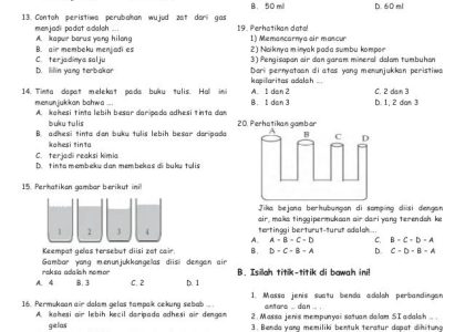 Ternyata Ini Contoh Kisi Soal IPA Terpadu SMP Kelas 7 Semester 2 yang Wajib Dipelajari