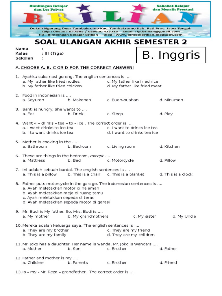 7 Cara Terbukti Kuasai Latihan Soal SD Kelas 3 Bahasa Inggris Semester 2 Sebelum Ujian PTS