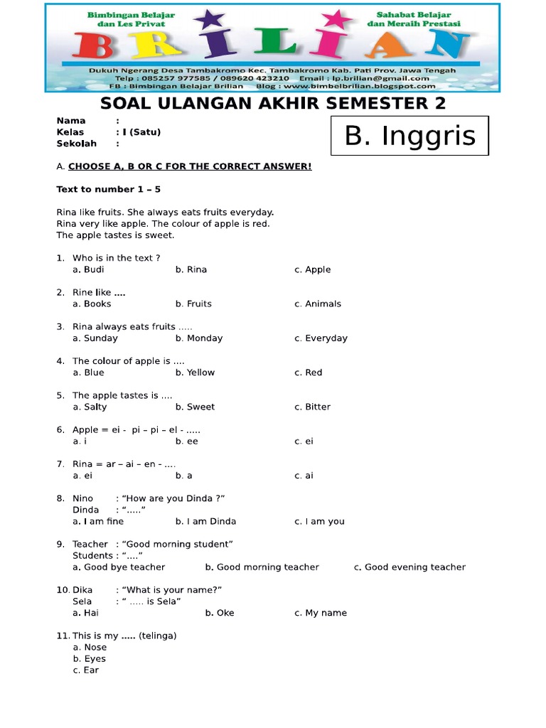 7 Rahasia Latihan Soal SD Kelas 3 KTSP Bahasa Inggris Wajib Diketahui Sebelum Ujian 2026