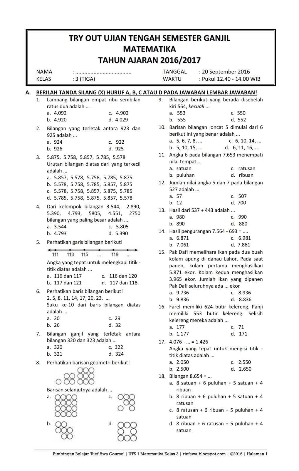 Soal Matematika Sd Kelas 1 Pdf Homecare24 - Free Word Template Soal Matematika Sd Kelas 1 Pdf Homecare24 - Free Word Template