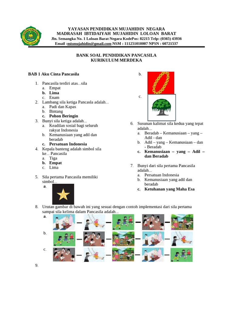 Contoh Soal Mid Semester SD Kelas 1 PKN Ternyata Semudah Ini, Wajib Tahu Sebelum Terlambat
