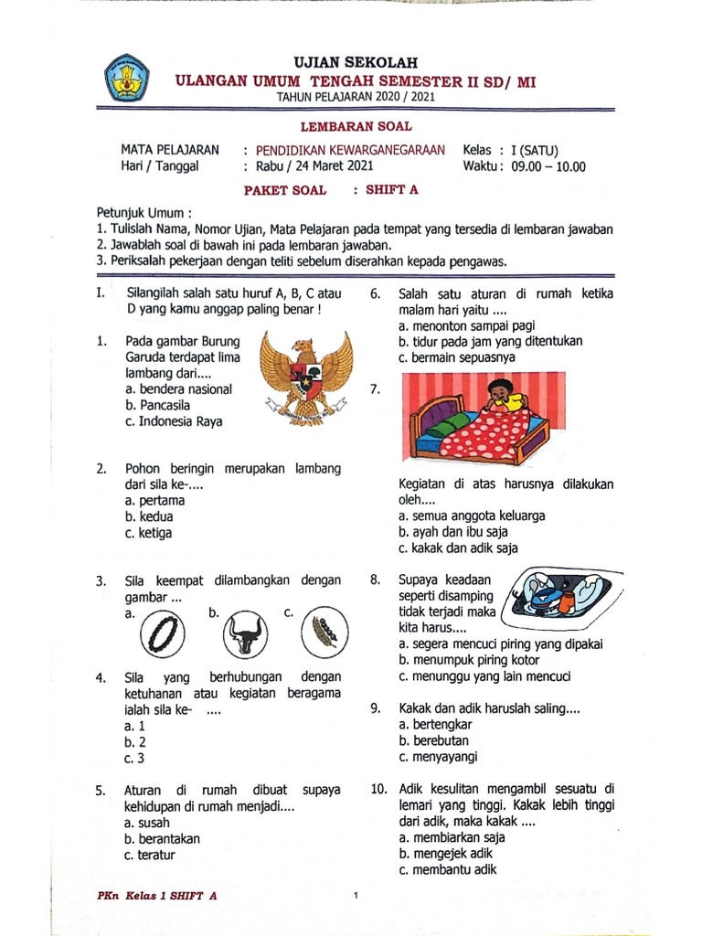 Ternyata Ini Contoh Soal Mid Semester Ganjil Kelas 1 SD Kurikulum 2013 yang Wajib Dikuasai Sebelum Ujian