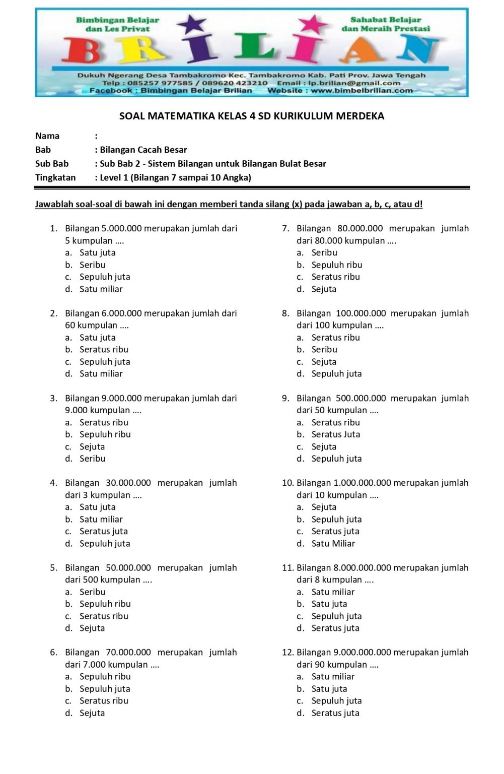 Ternyata Latihan Soal Matematika Kelas 4 SD tentang Bilangan Bulat Bisa Semudah Ini dengan 5 Trik Jitu