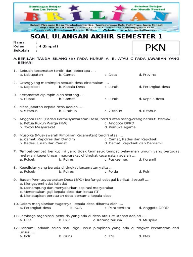 Terbukti! 5 Cara Cepat Download Soal UAS PKN Kelas 4 dan Kunci Jawaban Sebelum Ujian